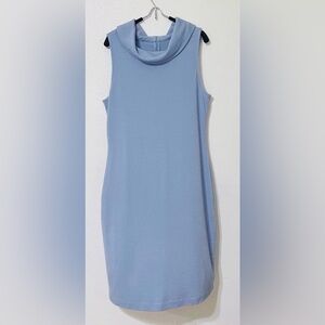 St. John Authentic Santana Wool Cowl Neck Dress Luxury Classic Professional